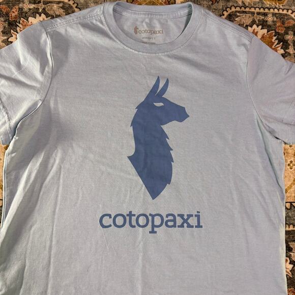 Cotopaxi Graphic Logo T-shirt Women's Cropped Outdoor Hiking Top Size Small - Picture 7 of 11